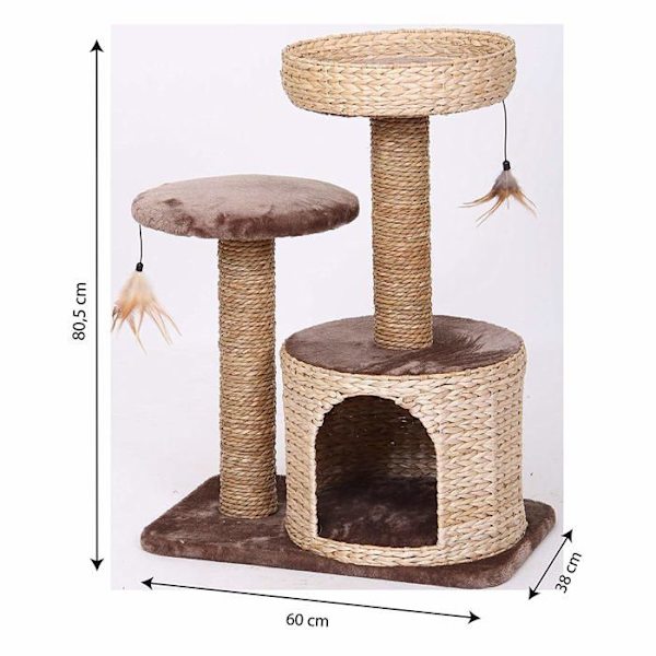 Croci Cat Tree - C6020457 - Natural Larix Cat Tree 60x38x80,5 cm