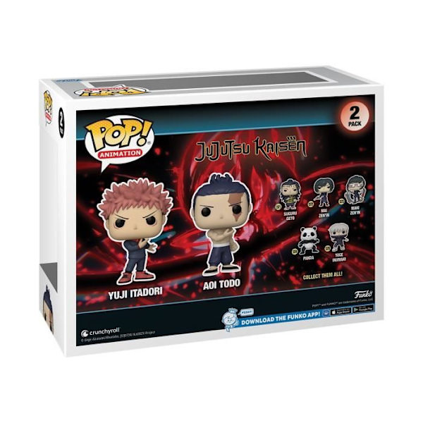 Figur - Funko - Jujutsu Kaisen 2PK - Yuji Itadori - Aoi Todo - Grå Flerfärgad