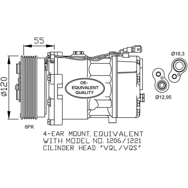 NRF 32064-NRF 32064 Kompressor, Luftkonditionering