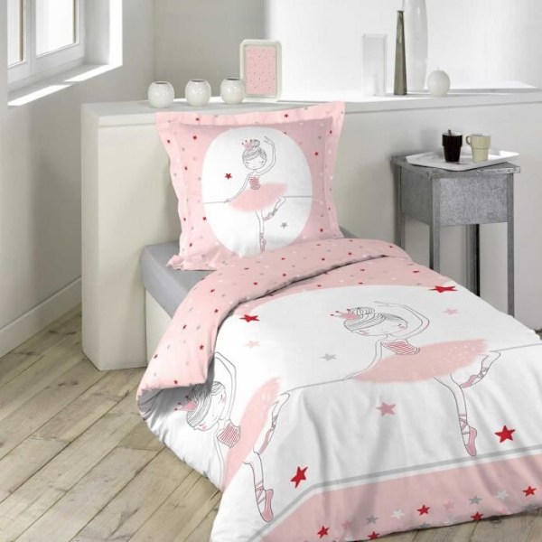 Sängset - DOUCEUR D’INTERIEUR - 2 st. 140 x 200 cm - Dansmönster - 42 allover-trådar ROSA