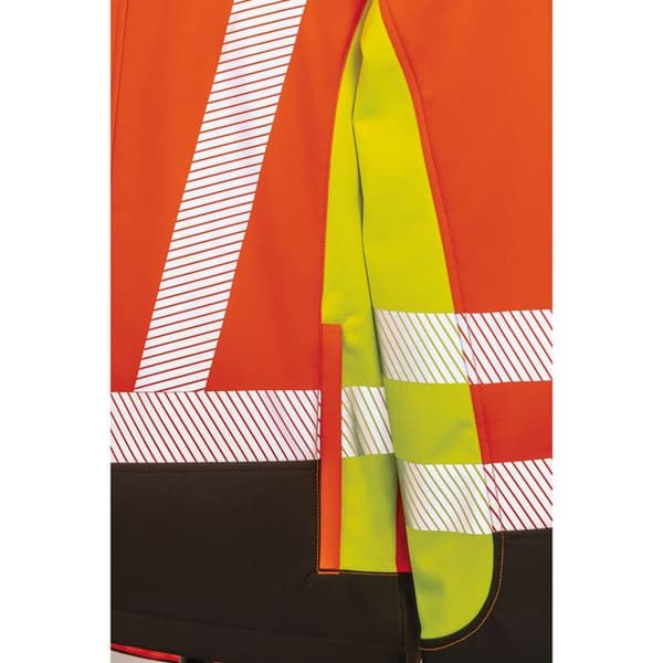 Arbetsjacka 3 lager softshell Result fluorescerande gul / orange / svart M