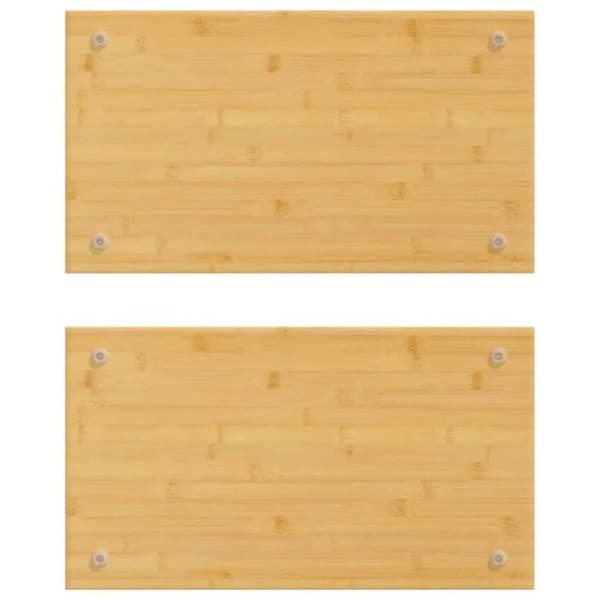 Spislock - VIDAXL - 50x28 cm - 2 st - Bambu - Halkfri PVC beige