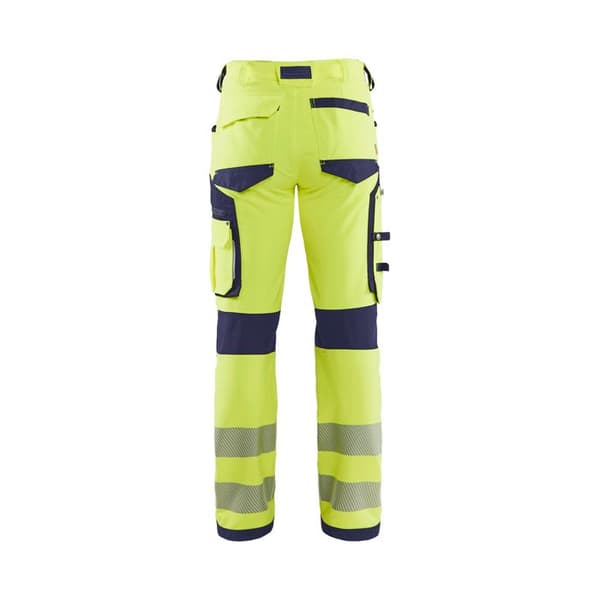 Blaklader Hivis Stretch Arbetsbyxor gul/marinblå 52
