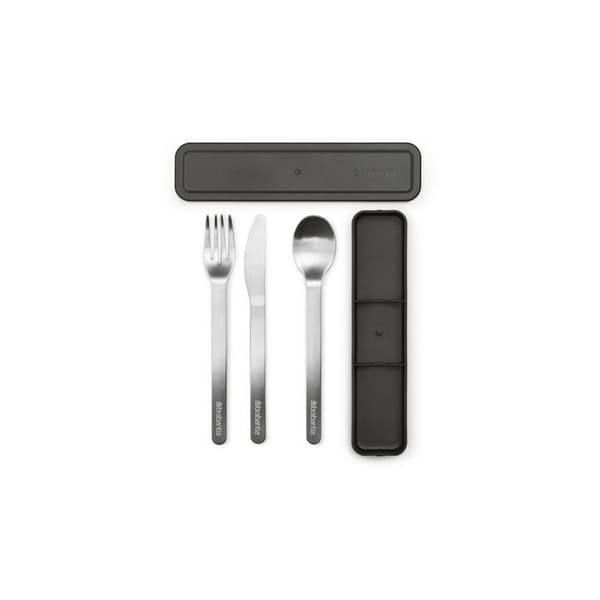 Bestickeset - BRABANTIA - Make & Take - Rostfritt stål - 3 delar - Mörkgrå Mörkgrå