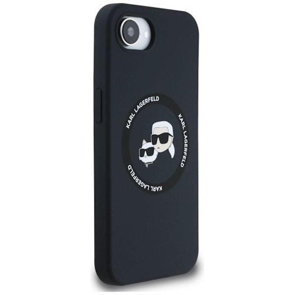 Coque MagSafe i silikon Karl Lagerfeld för iPhone 16e (svart) svart
