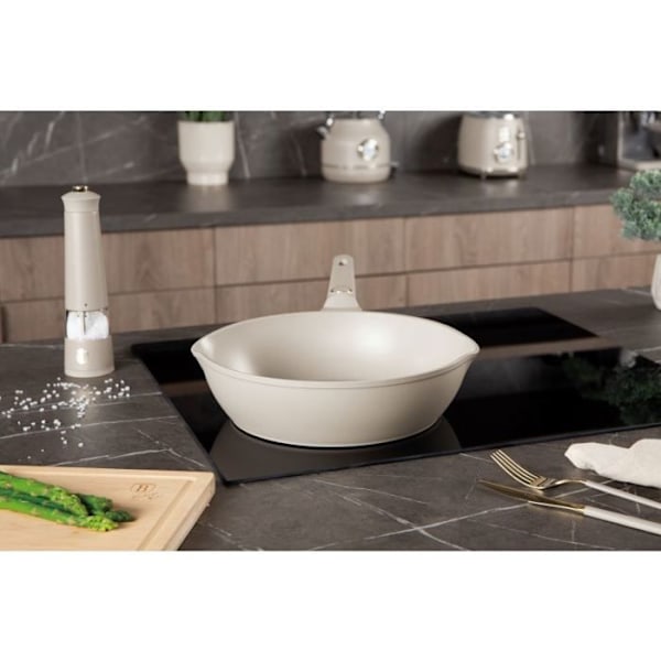 Stekpanna - BERLINGERHAUS - Sahara Collection BH-8061 - 28 cm - Non-stick - Miljövänlig Matt kräm