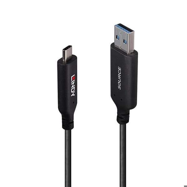 LINDY USB 3.2 Gen1 Typ A till Typ C hybridkabel 5Gbps 50m