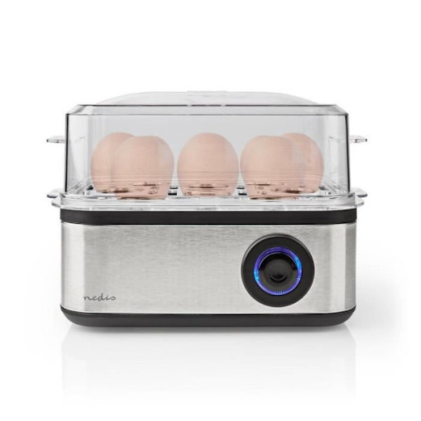 Nedis äggkokare - 8 ägg - Aluminium / svart Svart