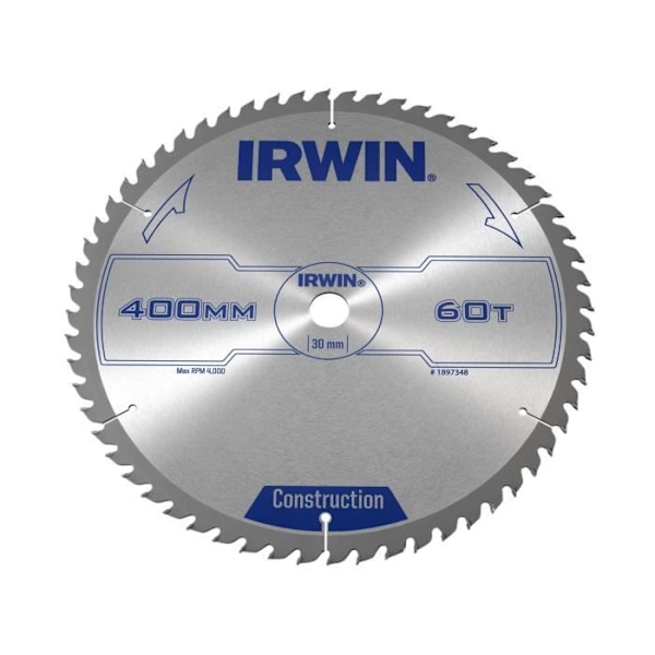 IRWIN cirkelsågblad 400 x 30 mm x 60T ATB IRW1897348