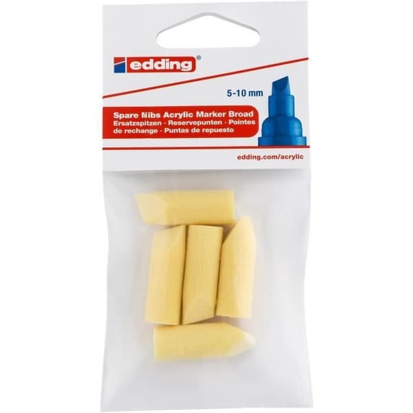 5-pack av 5 reservspetsar för e-5000 akrylmärkare bredd 5-10 mm
