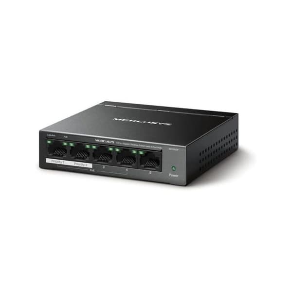 Ethernet-switch - MERCUSYS - MS105GP - 5 portar - Gigabit Ethernet - PoE-strömförsörjning