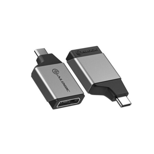 Adapter - wifi-antenn - 3g Alogic - ULCDPMN-SGR - Ultra MINI USB-C (männlich) auf Displayport (weiblich) Adapter grå