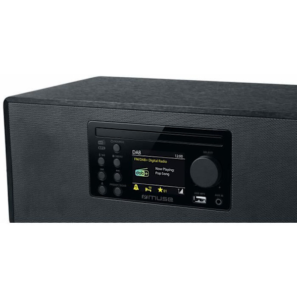Mini Hi-Fi-system - Muse - M-695 - Svart - Bluetooth - CD-spelare - 3 högtalare