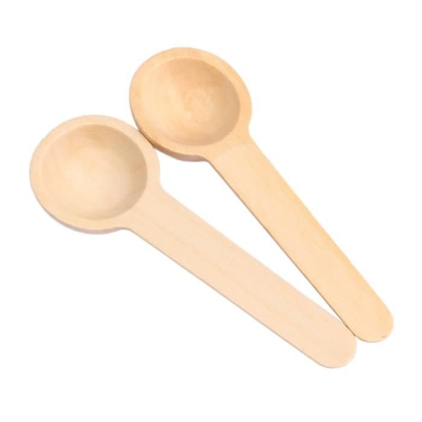 Träskedar - BQLZR - 50 stycken - Träfärg - Mått 7.5x2.4x1.3 cm - Ekologisk trä färg