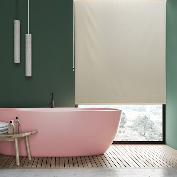 Relaxdays Badkar, 60x240 cm, vattentålig duschdraperi, tak & fönster, badskärm, badrum, beige beige