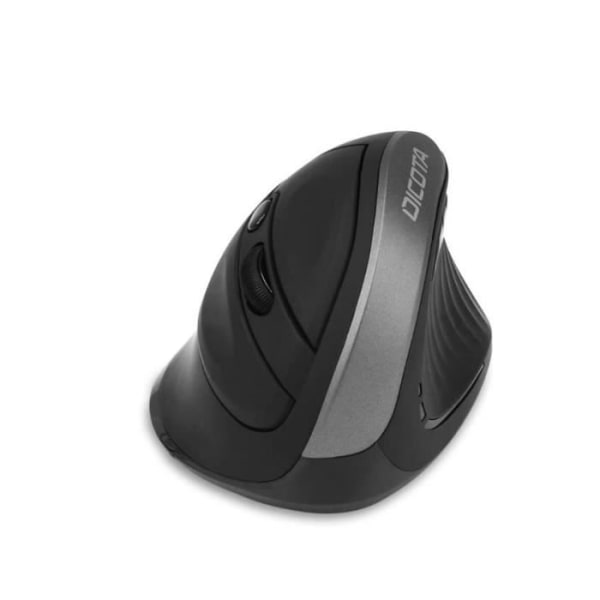 DICOTA Relax - Mus - ergonomisk - för högerhänta - 5 knappar - trådlös - USB trådlös mottagare - svart