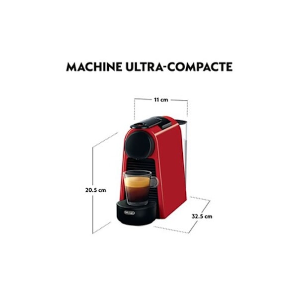 De'Longhi Essenza Mini EN85.R Kaffemaskin 19 bar röd