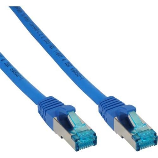 Kat.6(A) S-STP/PIMF patchkabel - INLINE - Blå - 3m