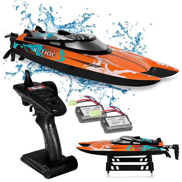 Radiostyrd båt OVERMAX X-Tide - 25 km/h - 2 x 17min - 2 x batteri