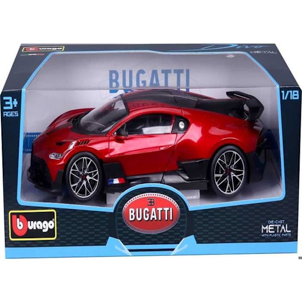 Monterade modeller - Bugatti Divo Red 1/18 Burago Röd
