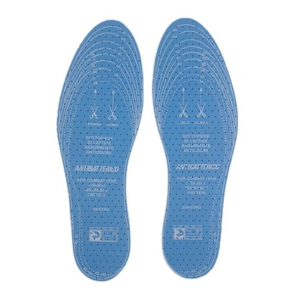 Jumbo Shoe Innersula 091/B2, Antibakteriell blå latex innersula (2 par) Unisex vuxen, One Size Blå 46