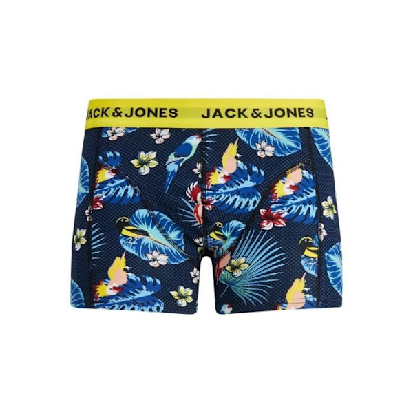 Boxers - Jack & Jones - Blomma Fågel - 3-pack - Svart - XL - 95% Bomull Svart jag
