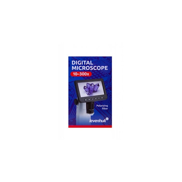 Levenhuk DTX 700 LCD digitalmikroskop - 1200x zoom - LED - 5 MP - Svart/Vit