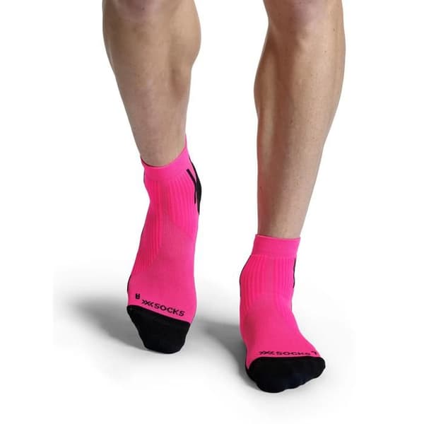X-Socks Perform Ankelstrumpor fluorescerande rosa/x svart 42/44