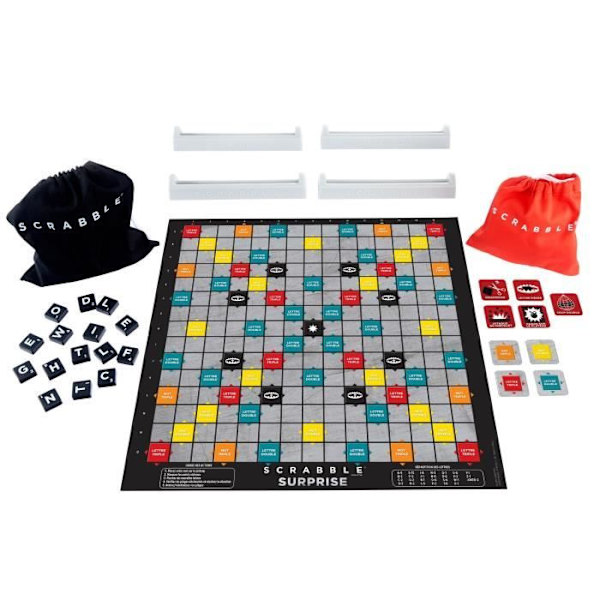 Mattel Games - Scrabble Surprise - Bräd- och bokstavsspel - Från 10 år Flerfärgad