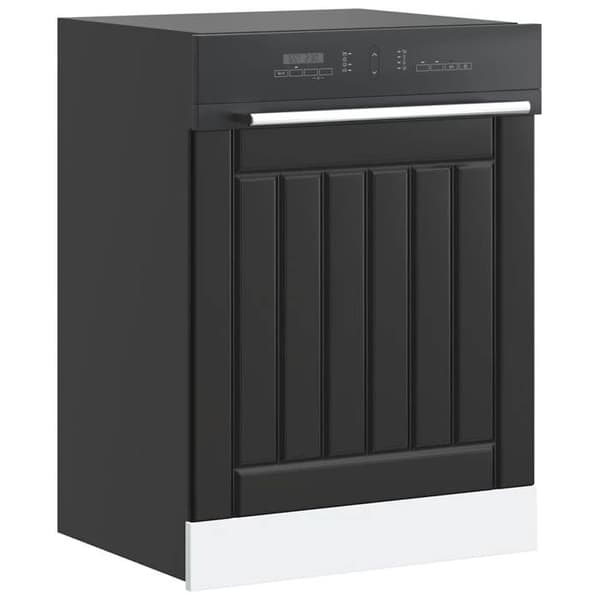 vidaXL Diskmaskins-panel Lucca svart ingenjörsträ 853898