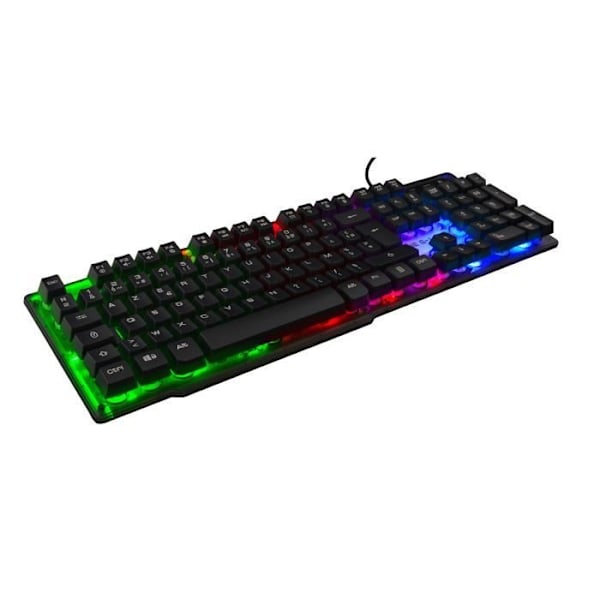 G-LAB KEYZ-NEON speltangentbord - Bakgrundsbelyst - Kabelanslutet - 19 anti-ghosting-tangenter - 12 multimediagenvägar - AZERTY