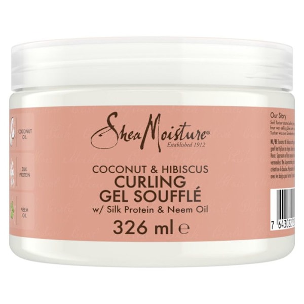 Hårgel - SHEA MOISTURE - KOKOSHIBISKUS - 326 ml - Lockigt hår - Fuktgivande - Naturlig
