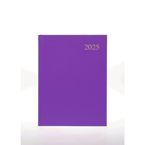 Collins - ESSA53.55-25 - Professionell agenda 2025 veckoöversikt med hårt omslag i lila läder, A5-format
