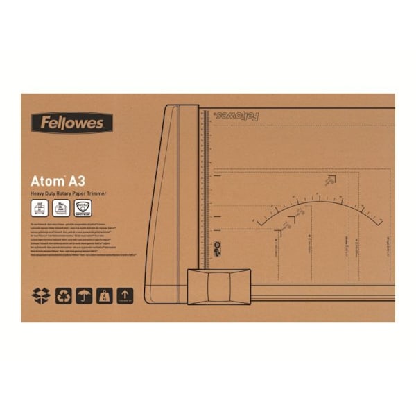 Tondeuse Fellowes Atom A3 - 460 mm - papper - SafeCut-blad i rostfritt stål
