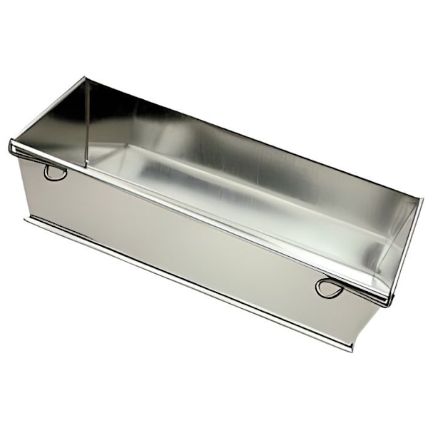 Kakform eller öppningsbar pâté - GOBEL - 24 cm - Vit metall - Inre mått 220 x 80 mm int - H70 mm