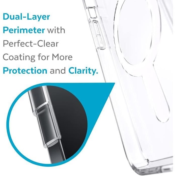 Speck Gemshell MagSafe-fodral för iPhone 13 Mini/iPhone 12 Mini, Transparent/Transparent Transparent/transparent