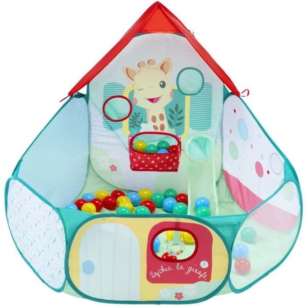 Bollpool - SOPHIE LA GIRAFF - 6 månader+ Blå röd