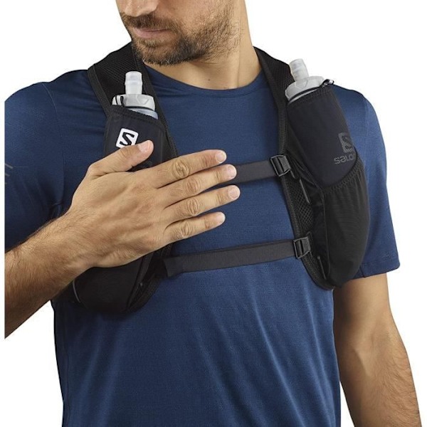 Löparryggsäck - SALOMON - AGILE 2 SET - 2 L - 2 SoftFlask-flaskor 500 ml - Svart Svart