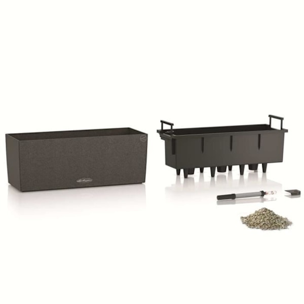 LECHUZA BALCONERA Stone 50 ALL-IN-ONE Planterkorg Svart