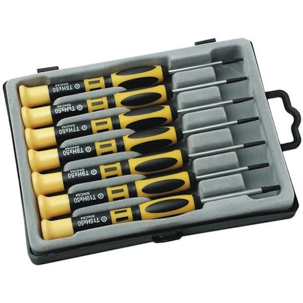 Torx precisionsskruvmejsel - MANNESMANN - Set med 7 skruvmejslar T5 till T15