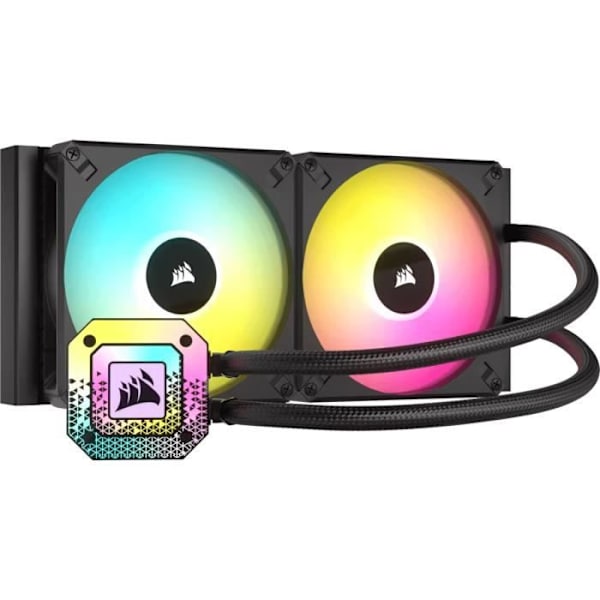 CORSAIR - H115i ELITE CAPELLIX XT - Allt-i-ett vattenkylningssats - 280 mm kylare - Svart - (CW-9060069-WW) Svart