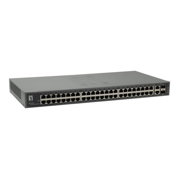 Ohanterad switch - LevelOne - FGU-5021 - 48 x 10/100 - 2 x SFP Gigabit - Rackmonterbar