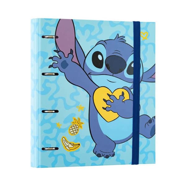 A4 mapp - Disney - Stitch Tropical - 4 ringar - Elastisk - 32x27,5 cm