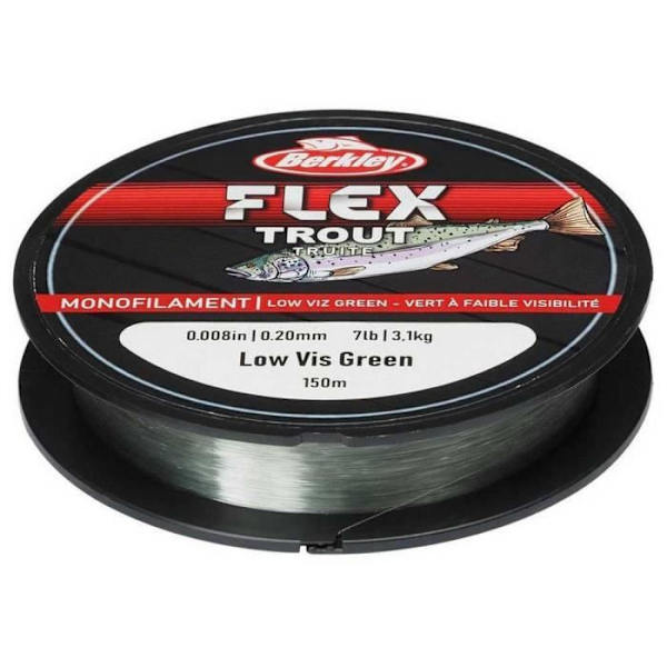 Fil Monofilament - BERKLEY - Flex - 0.25mm - 11Lb - 150m - Grön Transparent