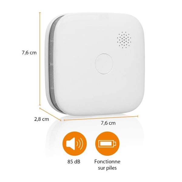 Smartwares rökdetektor - FSM-12601 - Ansluten rökdetektor -85 DB - Uppfyller standard EN-14604
