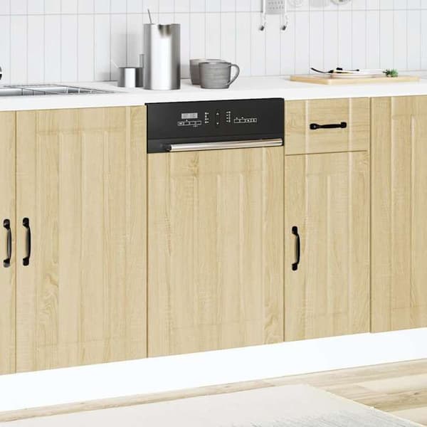 vidaXL Diskmaskinpanel Lucca Sonoma ek ingenjörsträ 853890