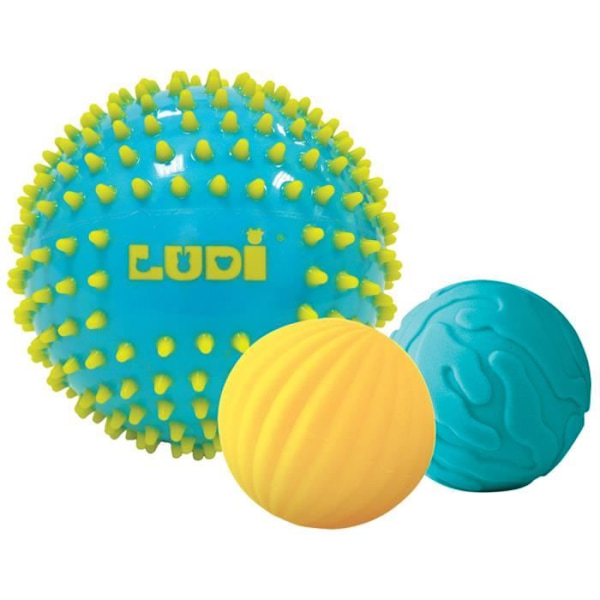 Blue Sensory Ball - LUDI - For Baby - Mjuk och lätt plast Blå