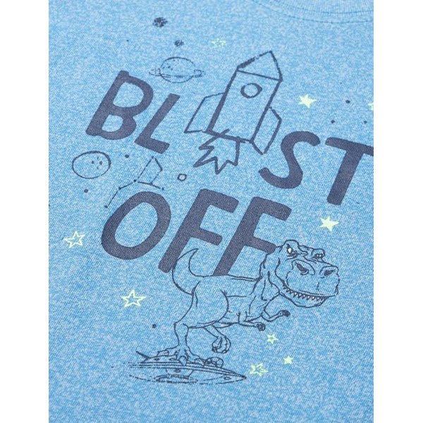 Blue seven T-shirt - 850672 X*525 92 - Jungen Langarmshirt Space Adventure Girl's T-shirt Blå 92 cm