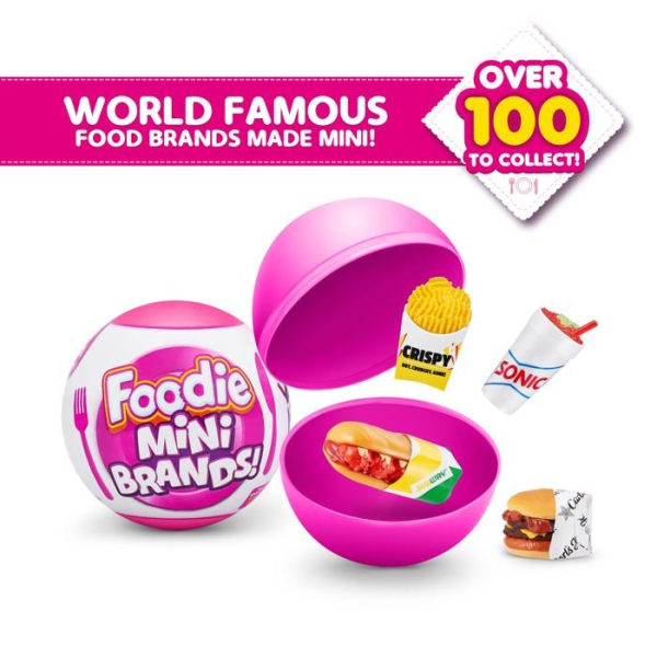 5 överraskning - 77310 - Foodie Mini Brands (paket med 4) Sonic Collectible Mystery Capsule, , 4-pack