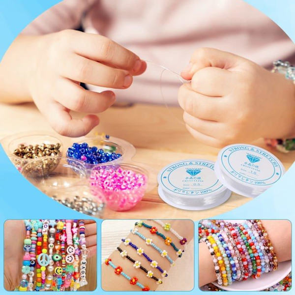 Tråd - halsomkrets - mocka - snöre - snodd - länk - Diboniur band - nylontråd för armband